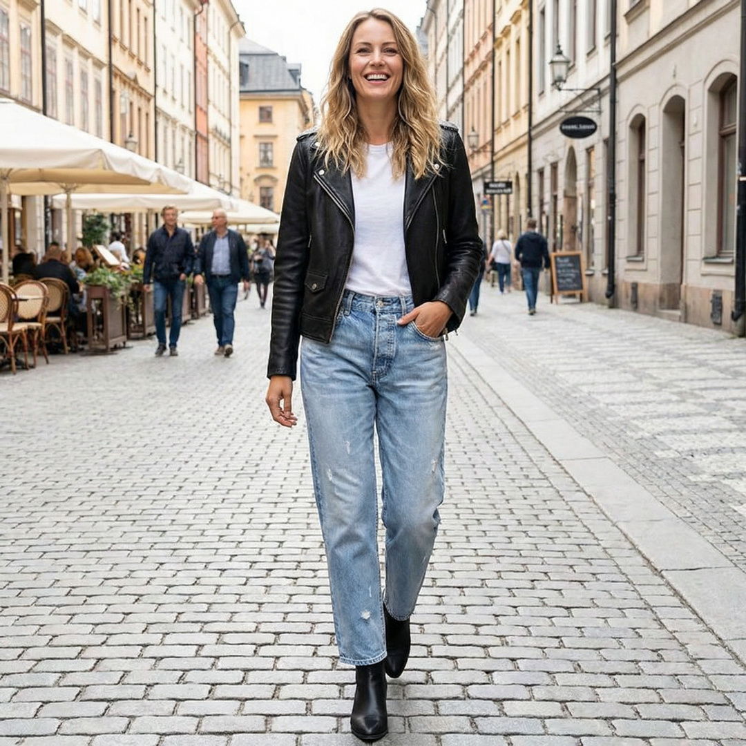 Amelia | Cropped Straight-Leg Jeans