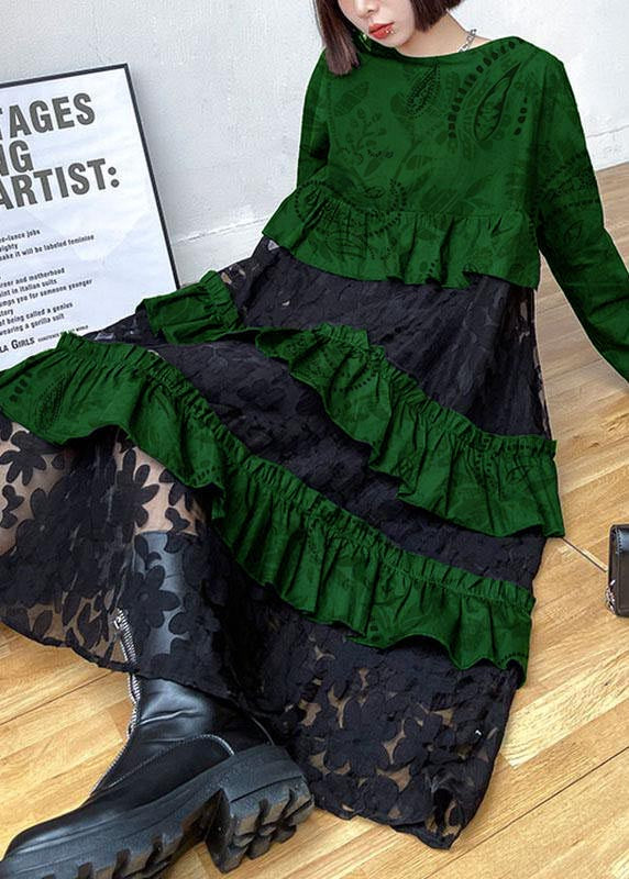 ELARA | RUFFLE LACE DRESS