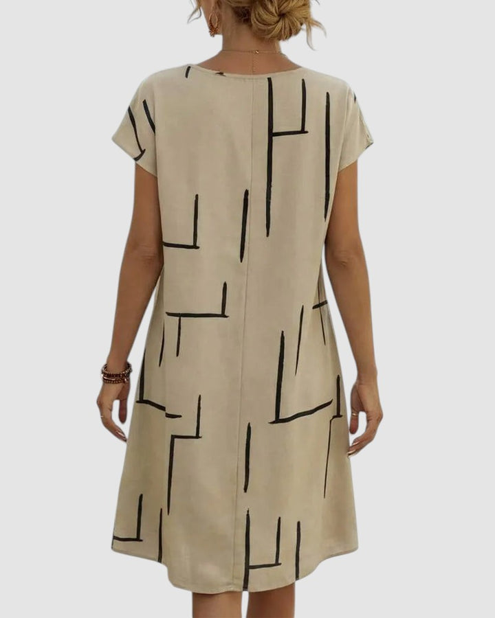 LAURETTA | STRIPED SHIFT DRESS