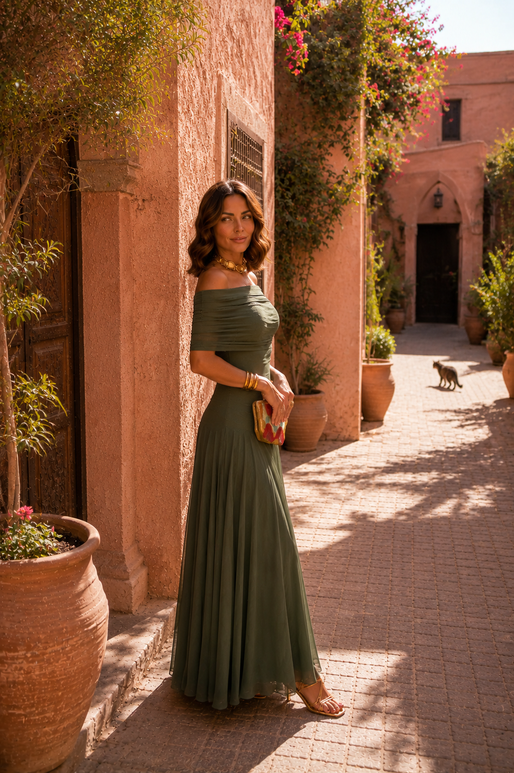 NAOMI | ELEGANT GREEN EVENING DRESS
