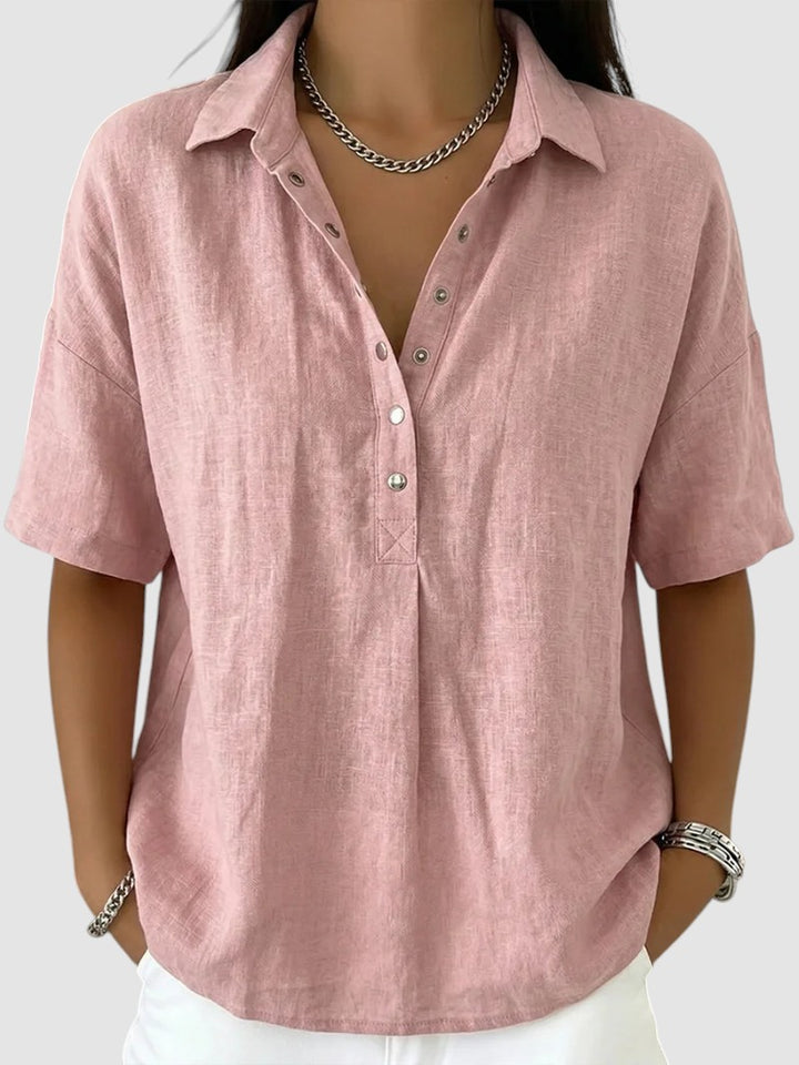 TINA | COLLARED BUTTON BLOUSE