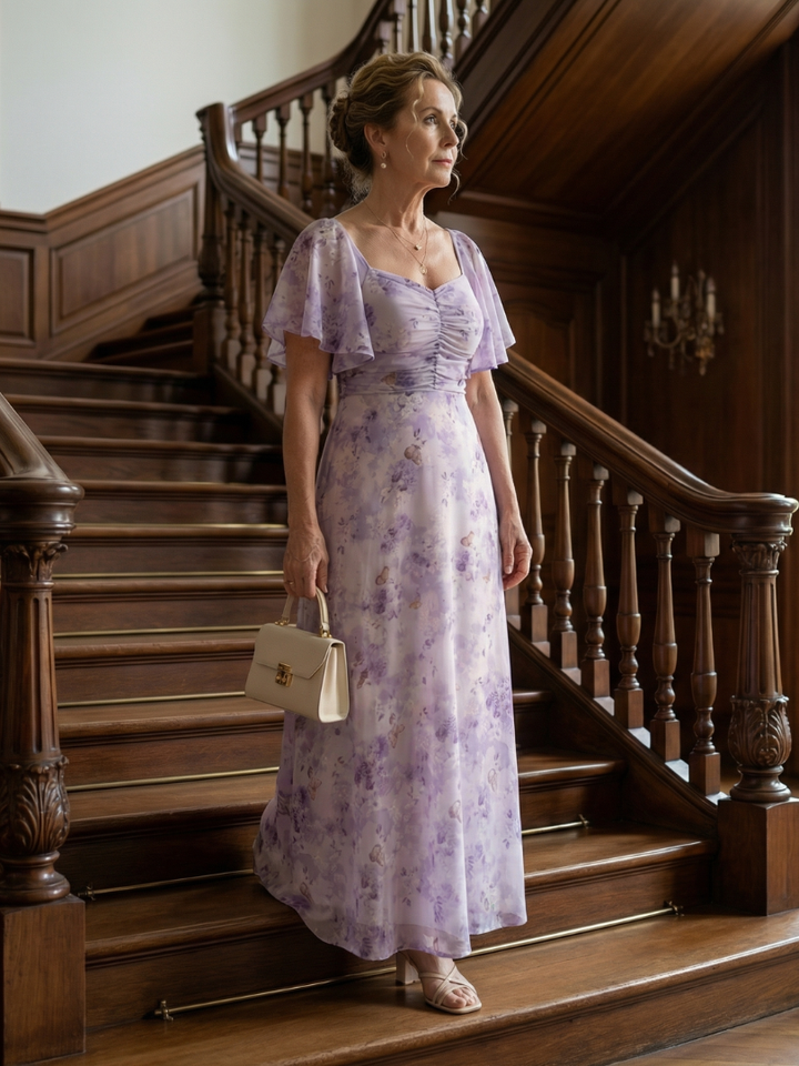 VAELIS | FLUTTER SLEEVE MIDI DRESS
