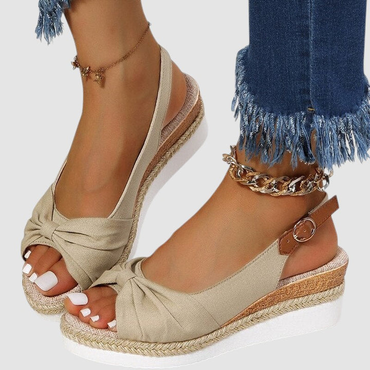 NYLA | ORTHOPAEDIC PEEP-TOE SANDALS