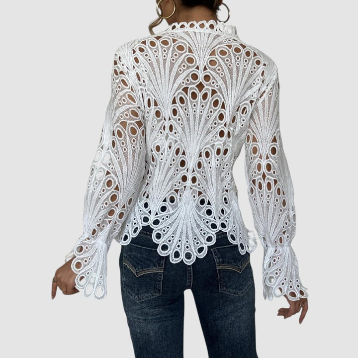 SARAH | MODERN HOLLOW DETAIL BLOUSE