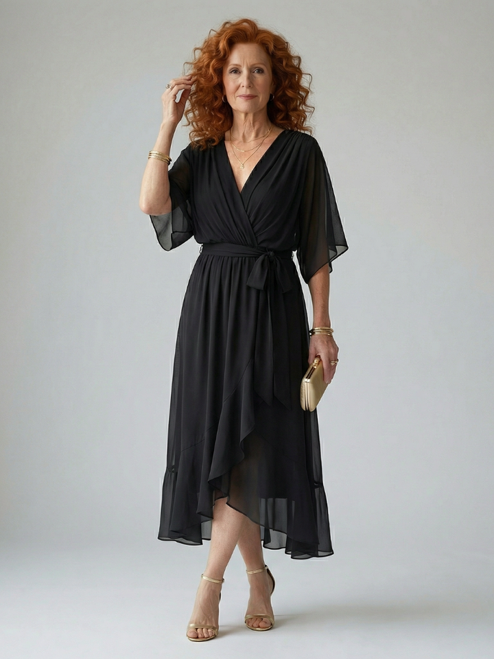 ELRIC | LIGHT DRAPE MIDI DRESS