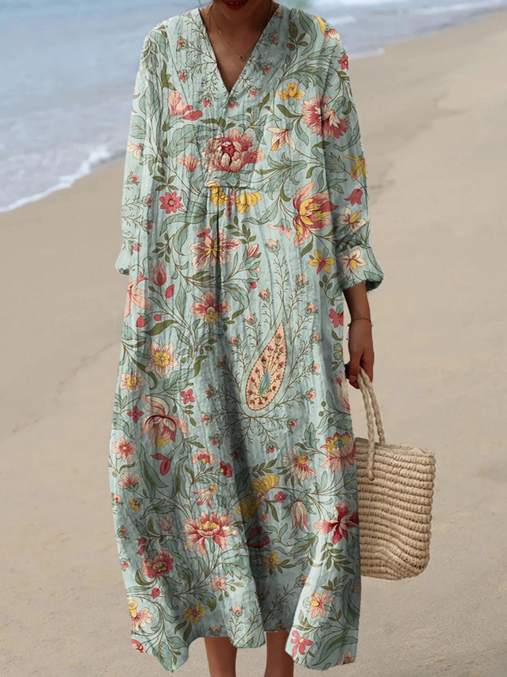 BIBI | VINTAGE LOVELY FLORAL ART PRINT DRESS