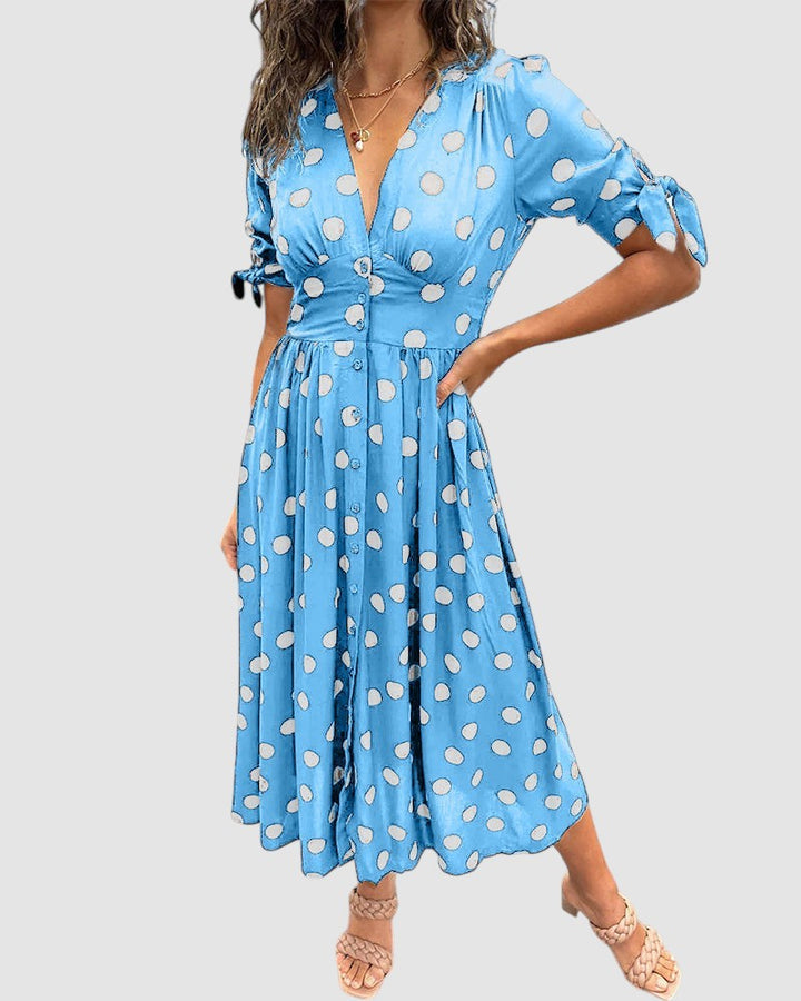 VICTORIA | POLKA DOT MIDI DRESS