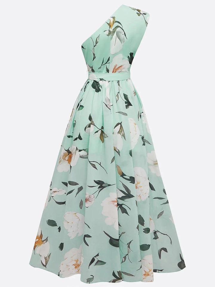 PHYLLIS | ONE-SHOULDER CHIFFON MAXI DRESS