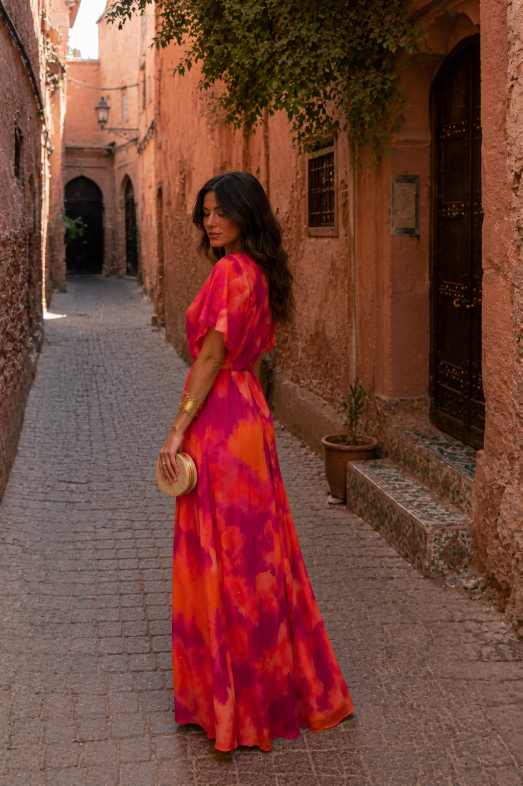 ISLA | SUNSET FLORAL HOLIDAY DRESS