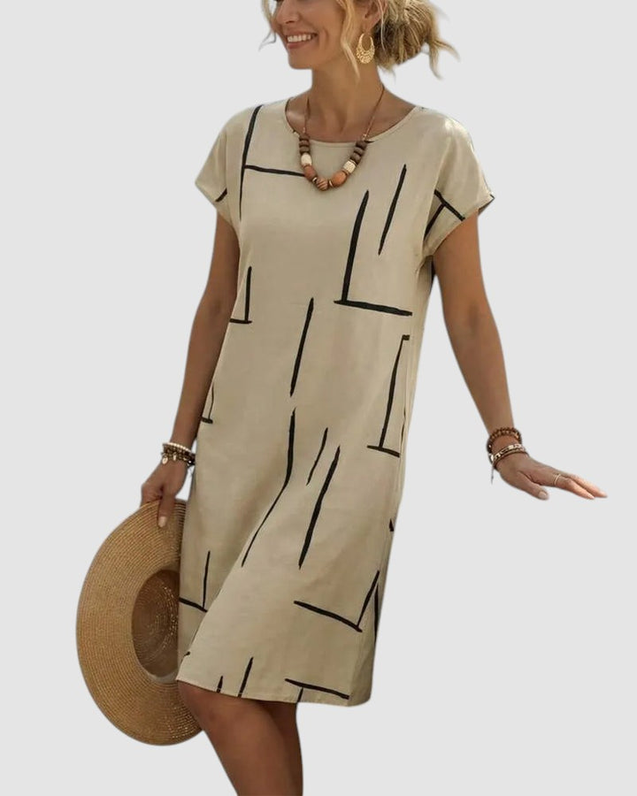 LAURETTA | STRIPED SHIFT DRESS
