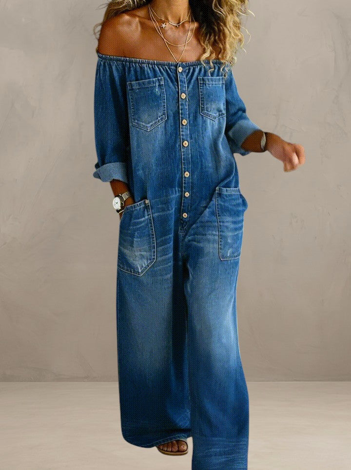 MAYA | V NECK SHORT SLEEVE JUMPSUIT