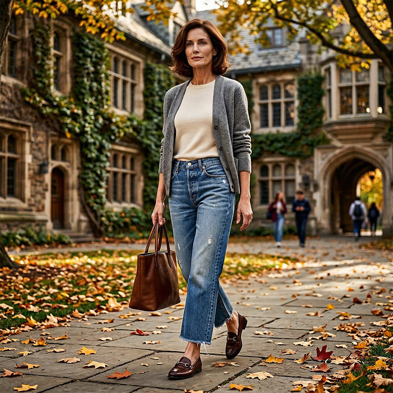 Amelia | Cropped Straight-Leg Jeans