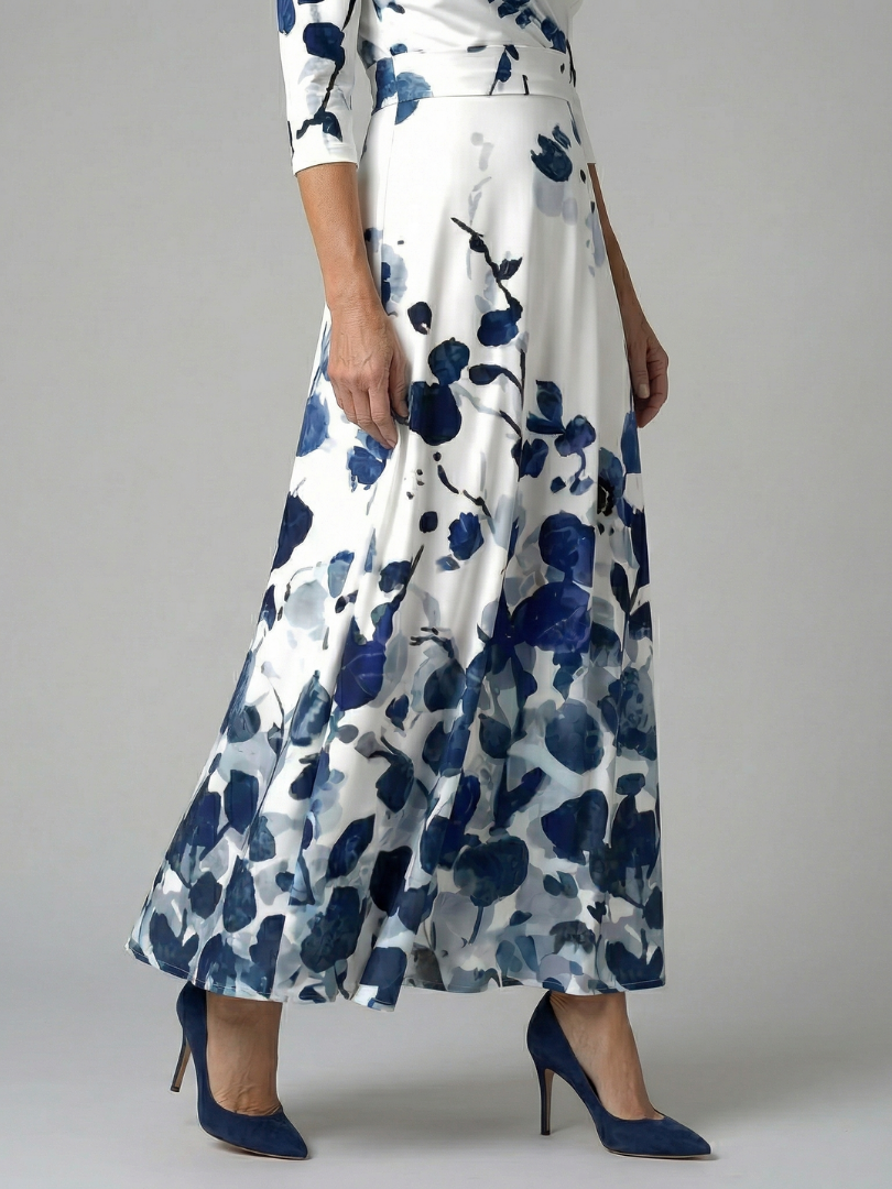 CELINE | CROSS-WRAP NECK MIDI DRESS