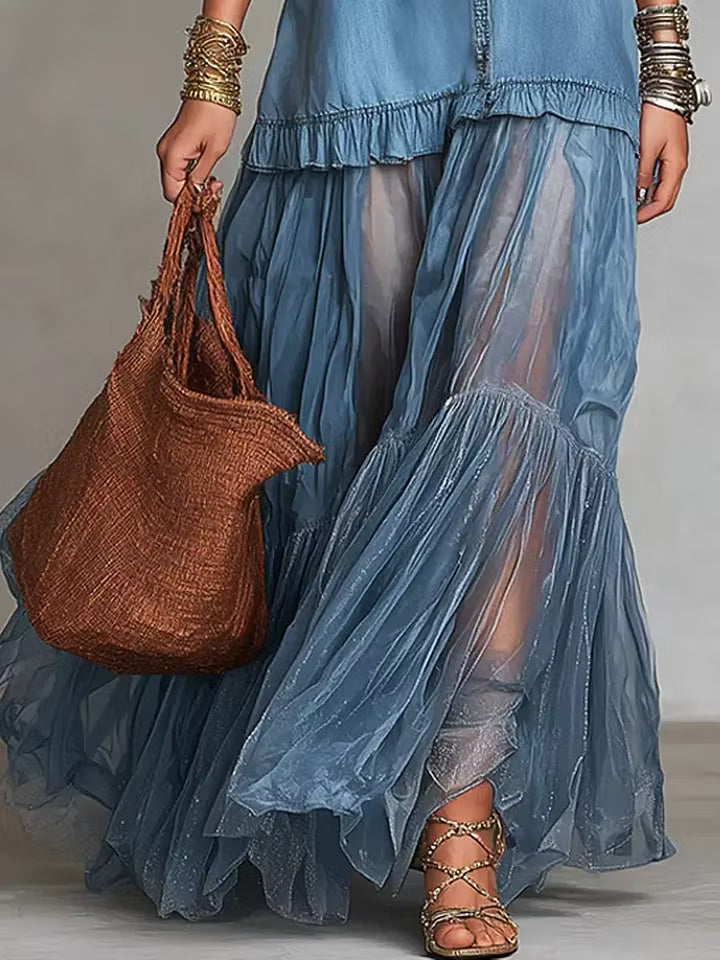 ALMA |  PATCHWORK MAXI DRESS