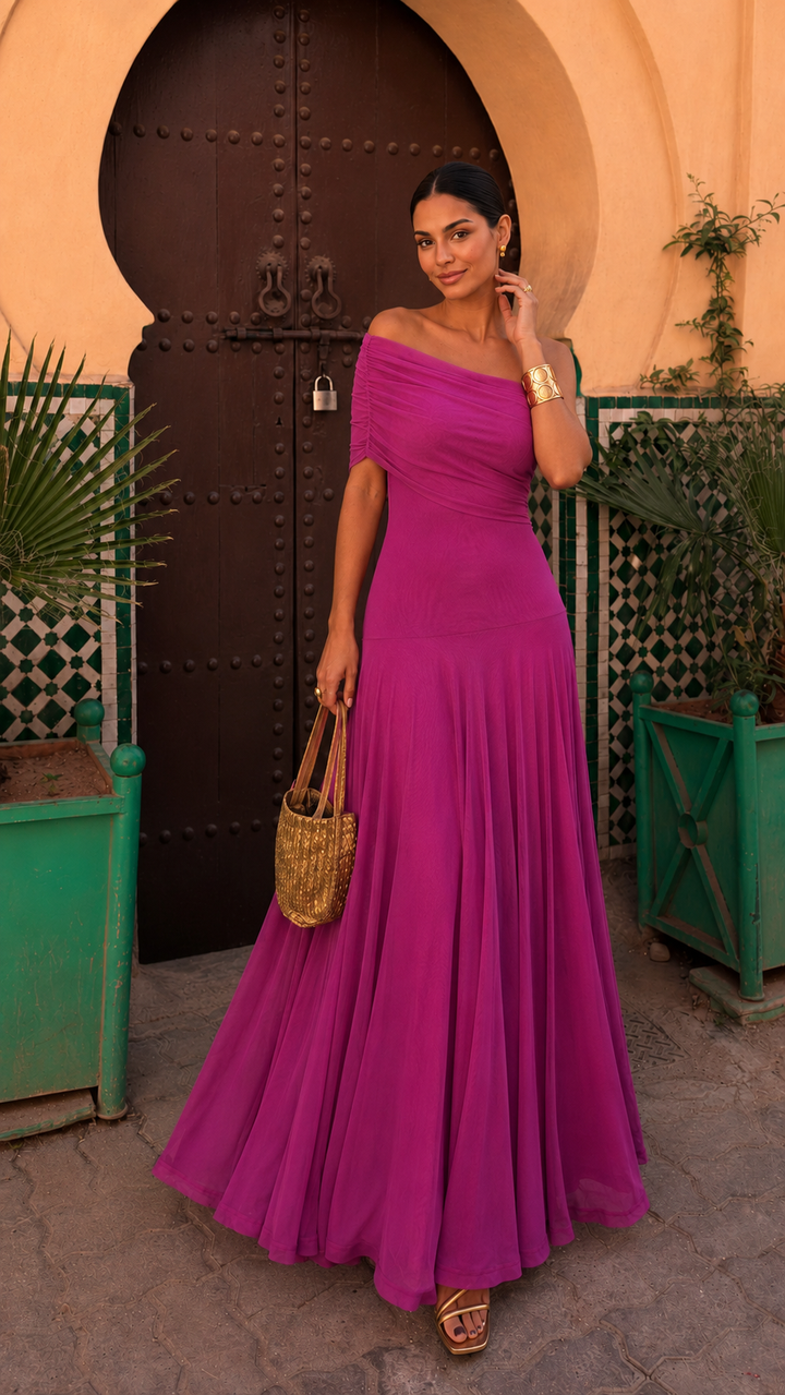 VALERIA | VIBRANT EVENING SLIP DRESS