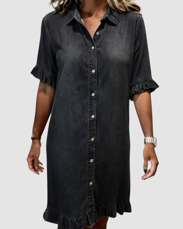 LILY | CASUAL DENIM MIDI DRESS