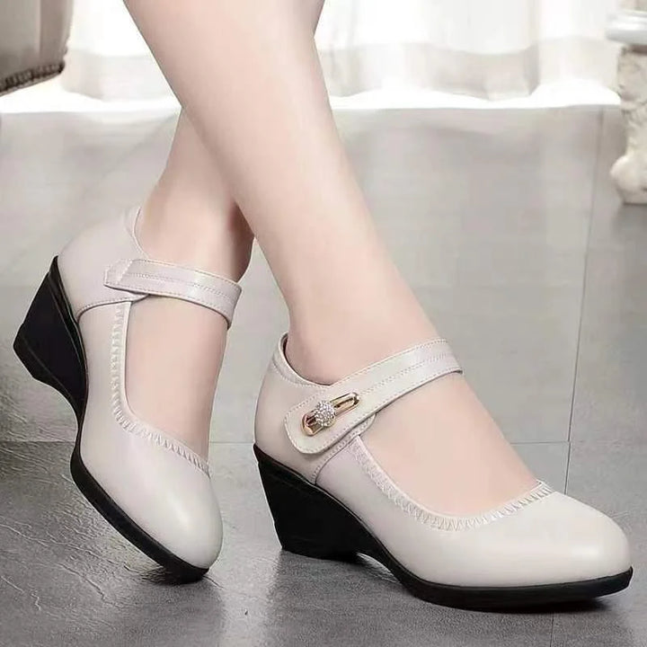 OLIVIA | STRAP MID HEEL SHOES