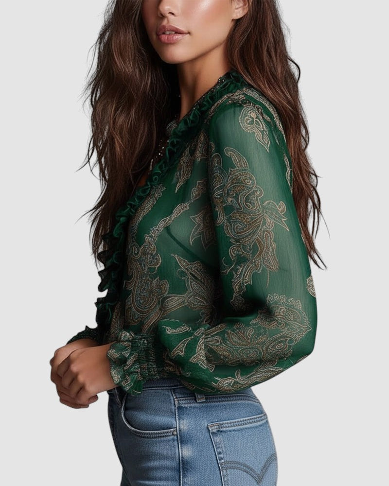 KIM | HALF ZIP BLOUSE