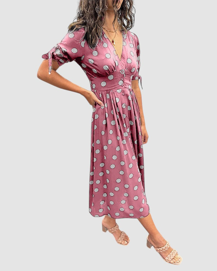 VICTORIA | POLKA DOT MIDI DRESS