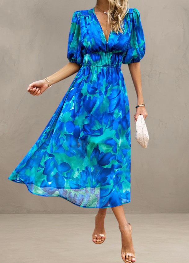 ASTELLA | FLATTERING FLORAL MIDI DRESS