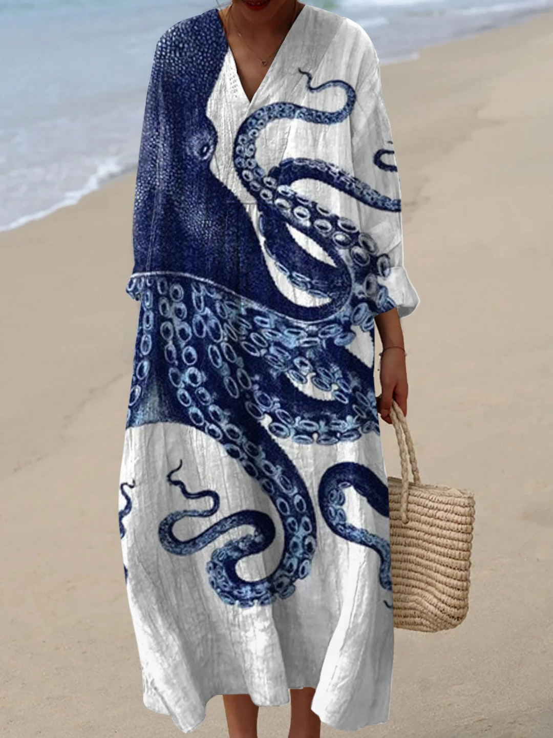 LUNA | OCTOPUS ART PRINT CASUAL DRESS