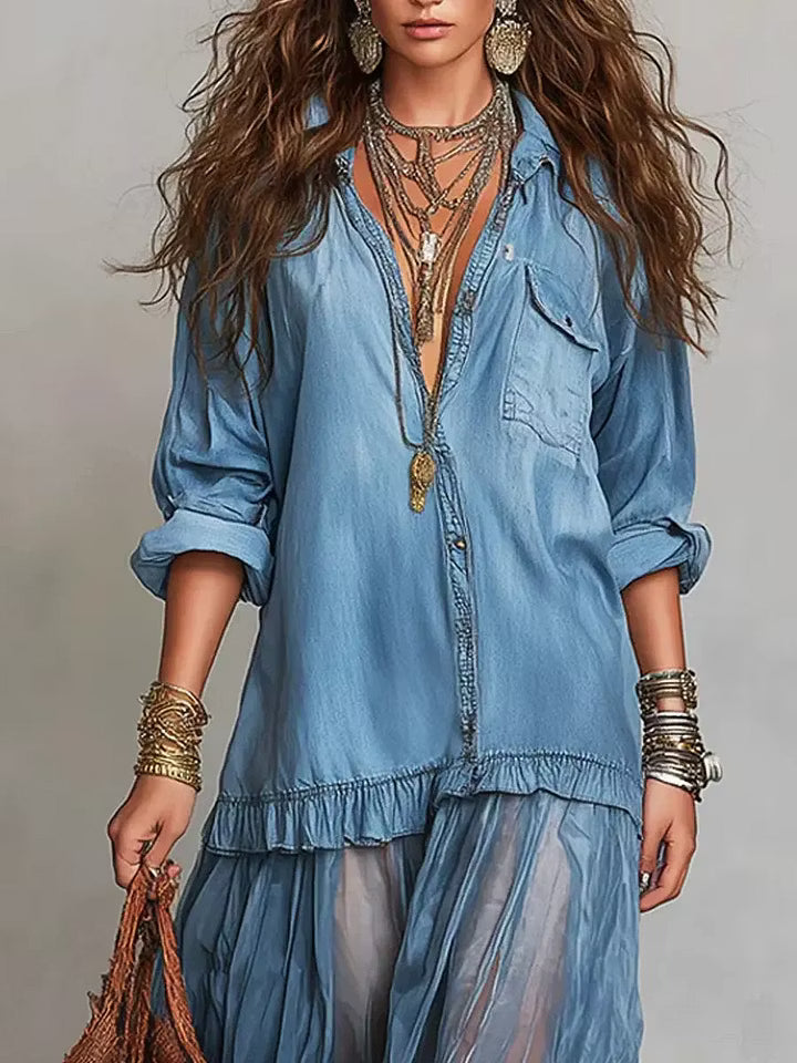ALMA |  PATCHWORK MAXI DRESS