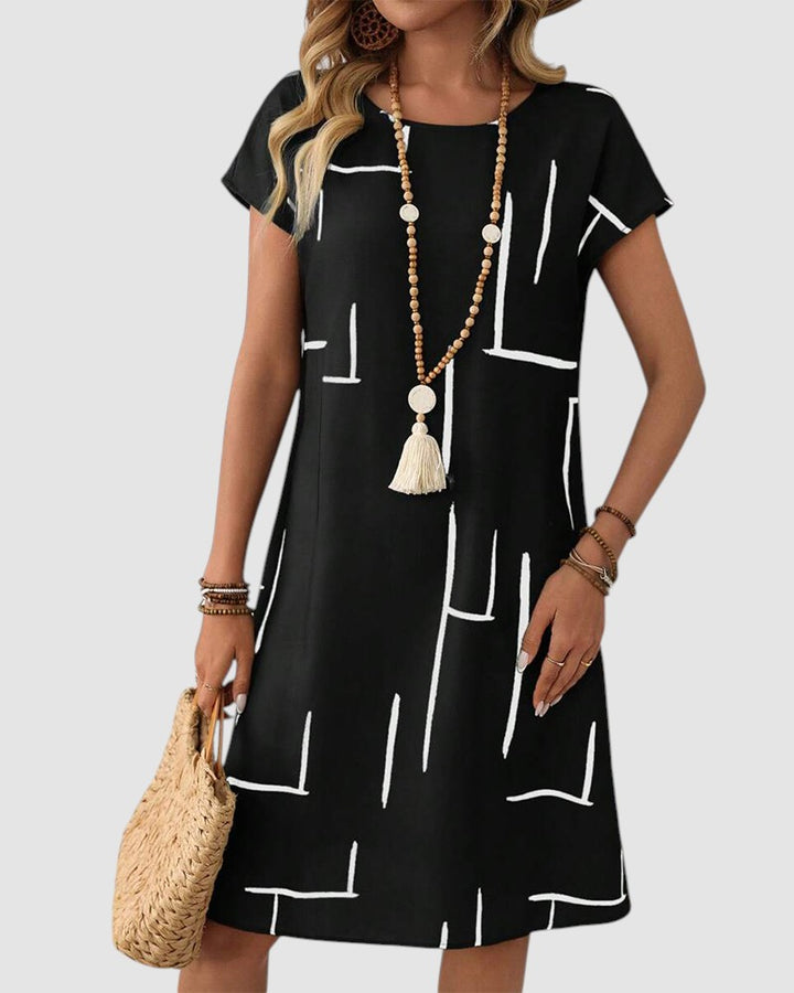 LAURETTA | STRIPED SHIFT DRESS