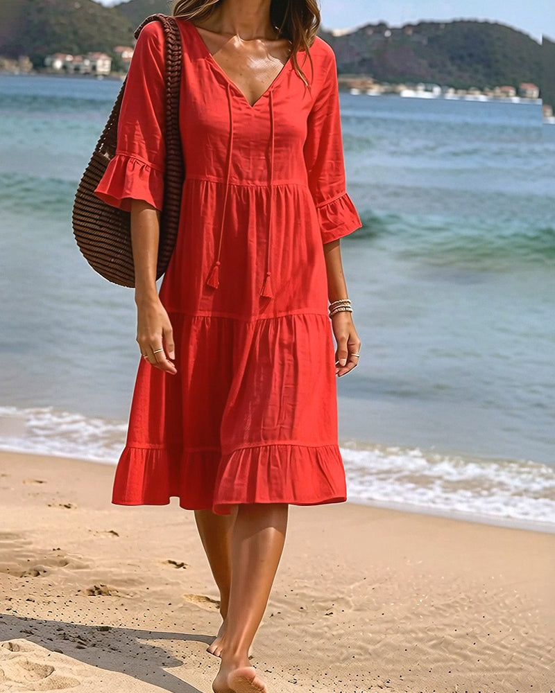 MARTHA | TIE-WAIST A-LINE DRESS