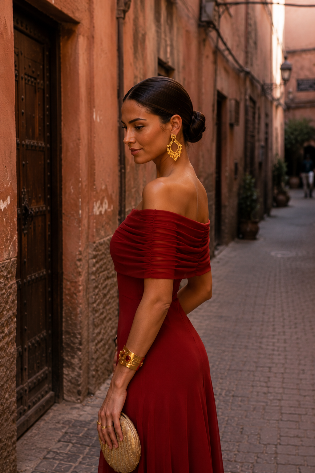 SERENA | EARTH-TONE HALTER MAXI DRESS