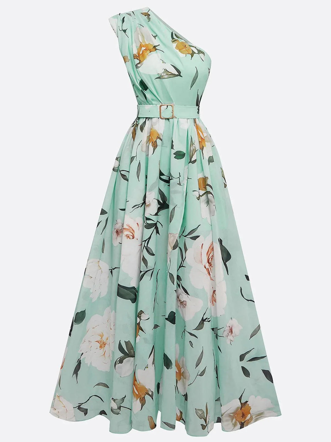 PHYLLIS | ONE-SHOULDER CHIFFON MAXI DRESS