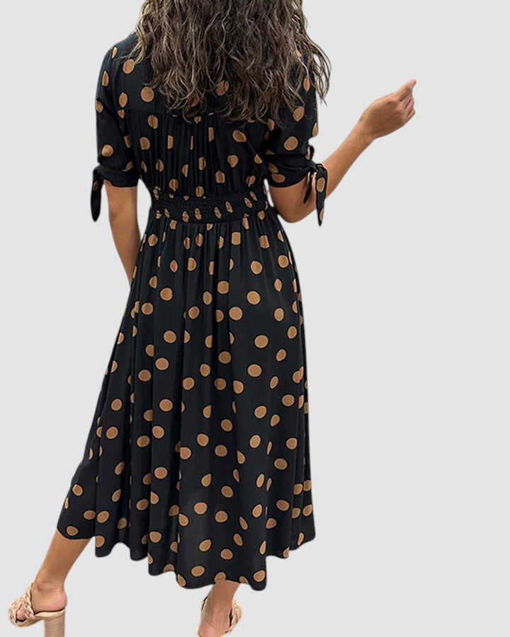 VICTORIA | POLKA DOT MIDI DRESS
