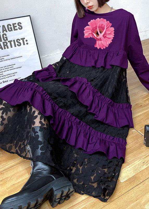 ELARA | RUFFLE LACE DRESS
