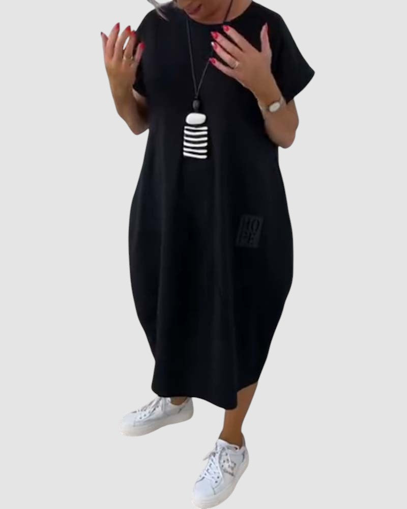 NOELLE | RELAXED POCKET MIDI DRESS