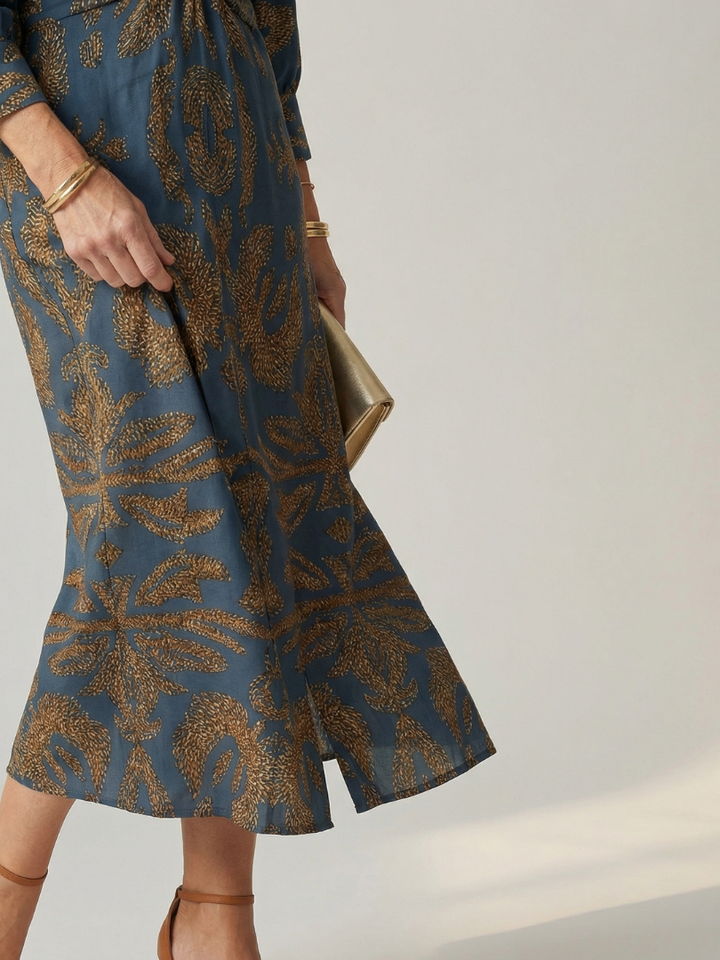 LUNE | NATURAL WRAP MIDI DRESS