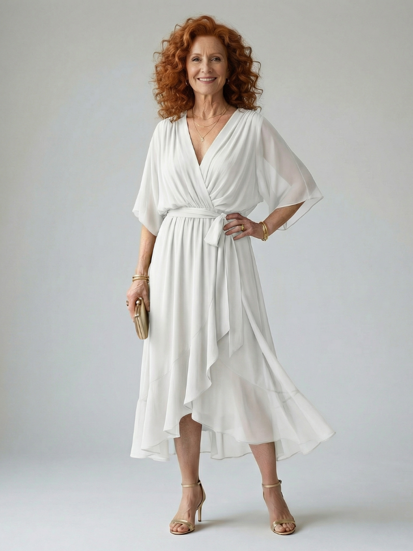 ELRIC | LIGHT DRAPE MIDI DRESS
