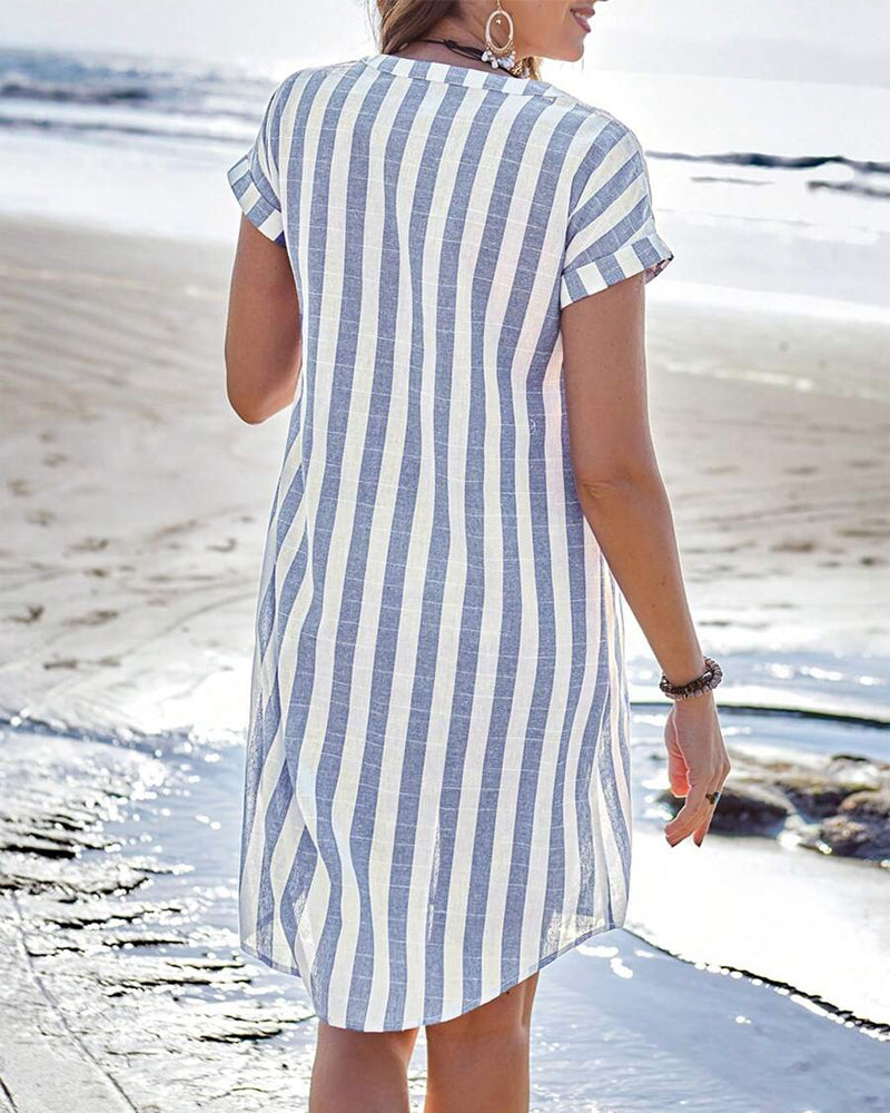 NAYALE | STRIPED SHIRT DRESS