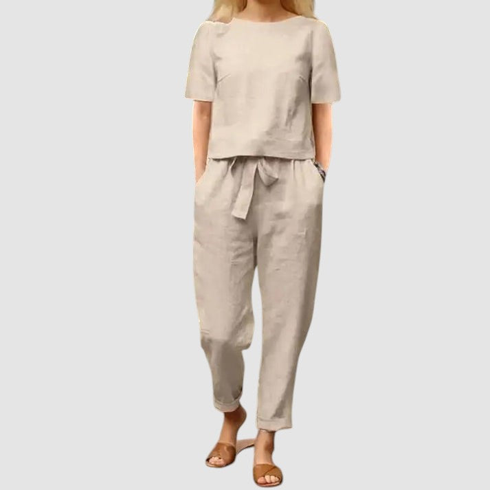 LINA | ELEGANT SUMMER TWO-PIECE SET WITH TUMMY COVERAGE