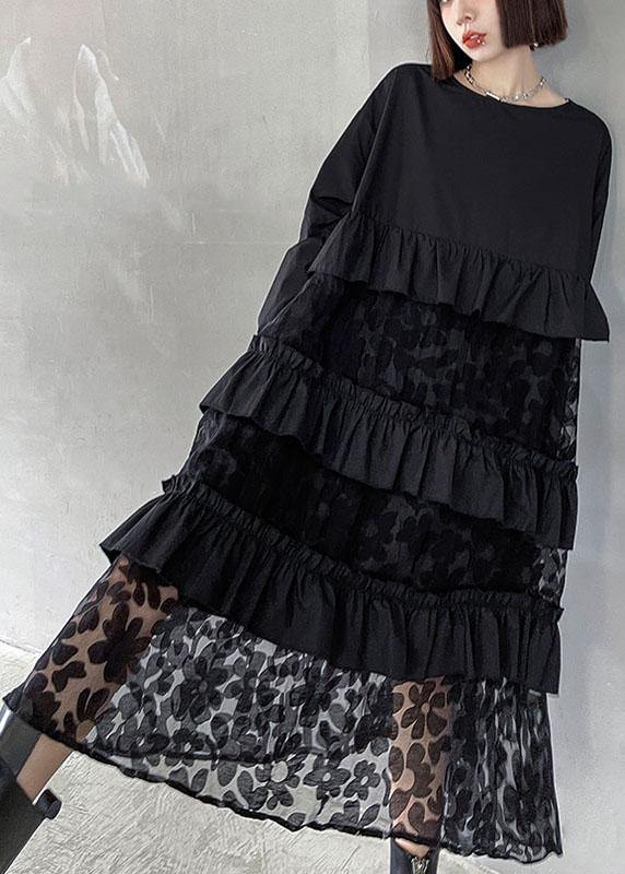ELARA | RUFFLE LACE DRESS