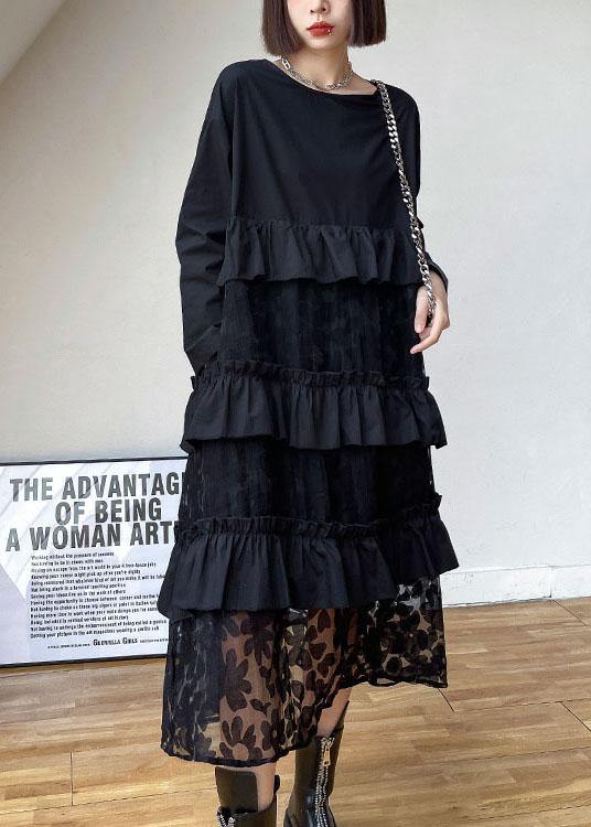 ELARA | RUFFLE LACE DRESS