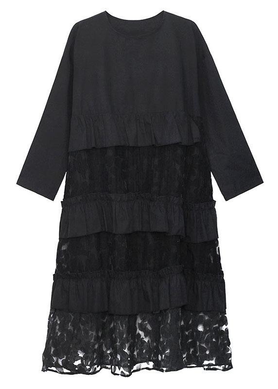 ELARA | RUFFLE LACE DRESS