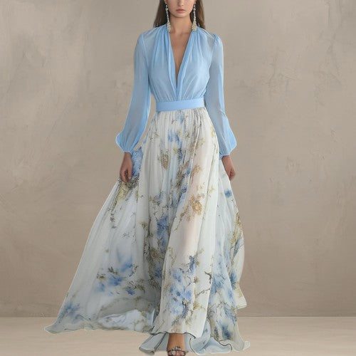 BANDIA | BEAUTIFUL MAXI DRESS WITH FLORAL PRINT