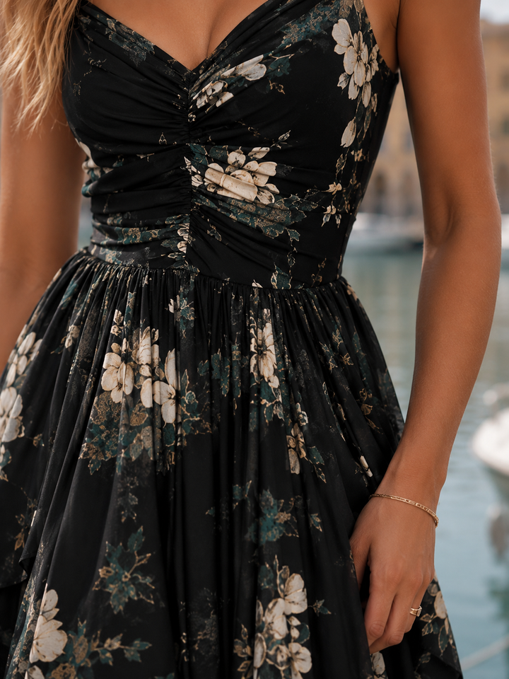 GRACE | RUFFLE EVENING MAXI DRESS