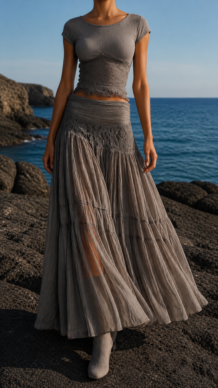 ODESSA | ELEGANT TOP AND SKIRT SET