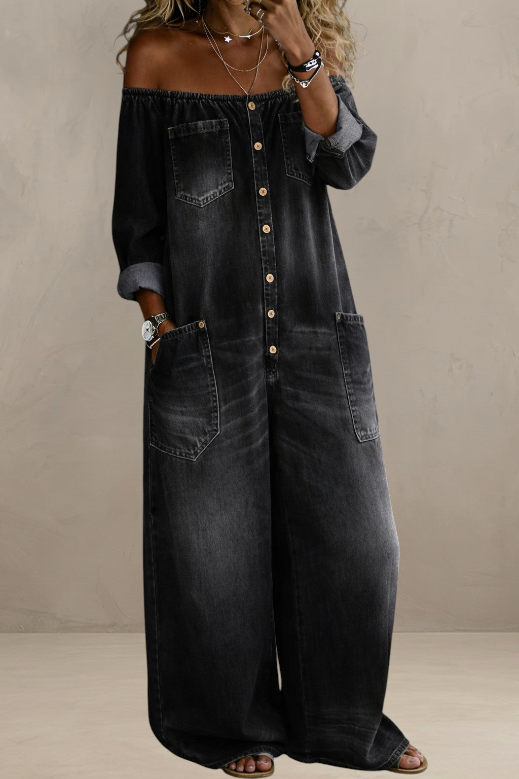 MAYA | V NECK SHORT SLEEVE JUMPSUIT