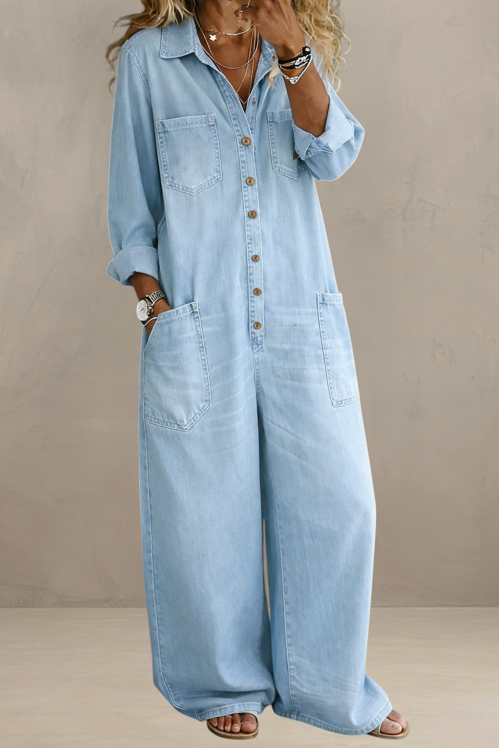 ADELINA | CASUAL DENIM JUMPSUIT