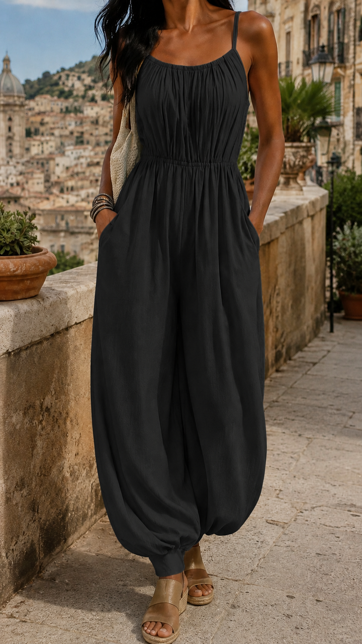 VALERIA | FLOWING HALTER JUMPSUIT