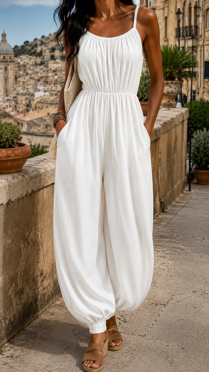VALERIA | FLOWING HALTER JUMPSUIT