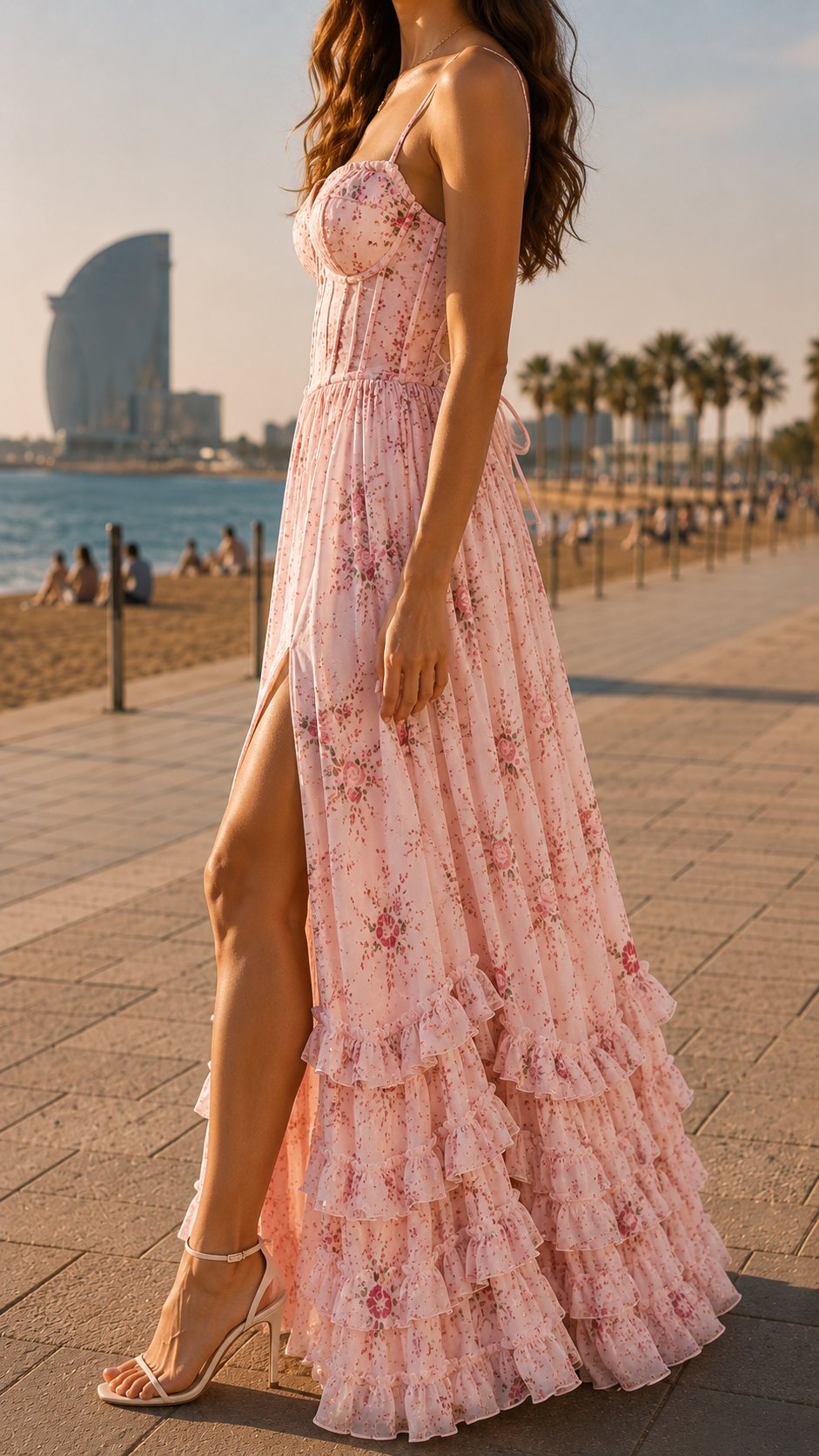 CÉLESTINE | FLORAL SUNSET MAXI DRESS