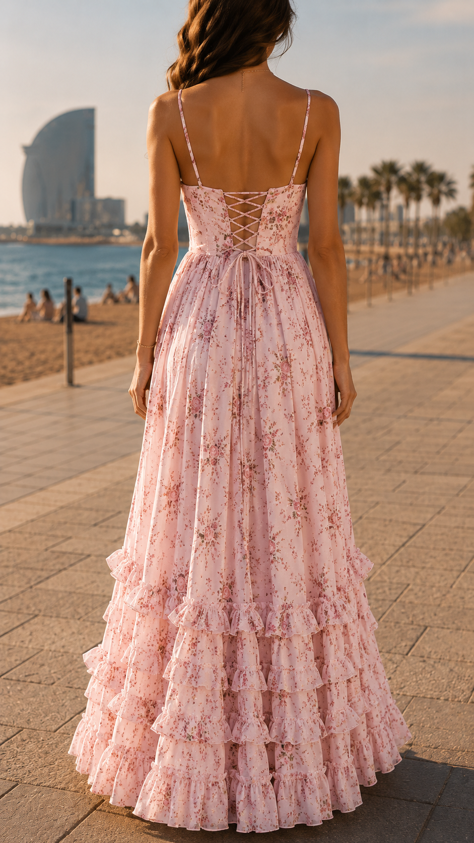 CÉLESTINE | FLORAL SUNSET MAXI DRESS