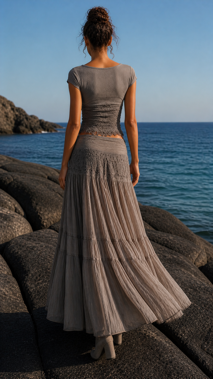 ODESSA | ELEGANT TOP AND SKIRT SET